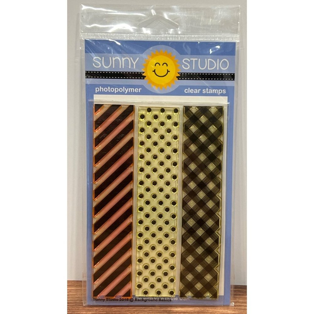 Sunny Studio Photopolymer Clear Stamps SSCL-197 Background Basics Border